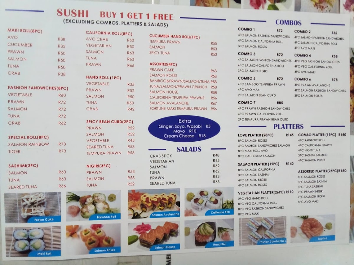 Tommy's sushi & thai Photo Menu 1