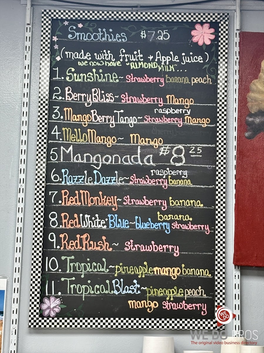 Nana's and Pops Sweet Shop Photo Menu 1