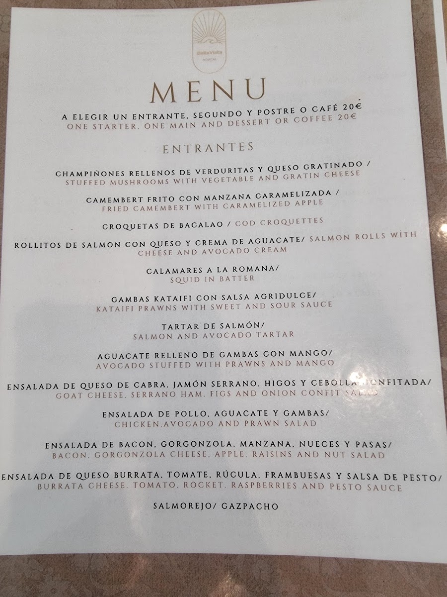 Restaurante Bellavista Photo Menu 1