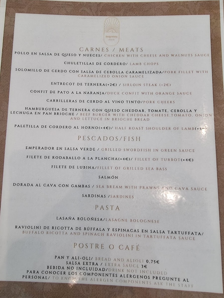 Restaurante Bellavista Photo Menu 2