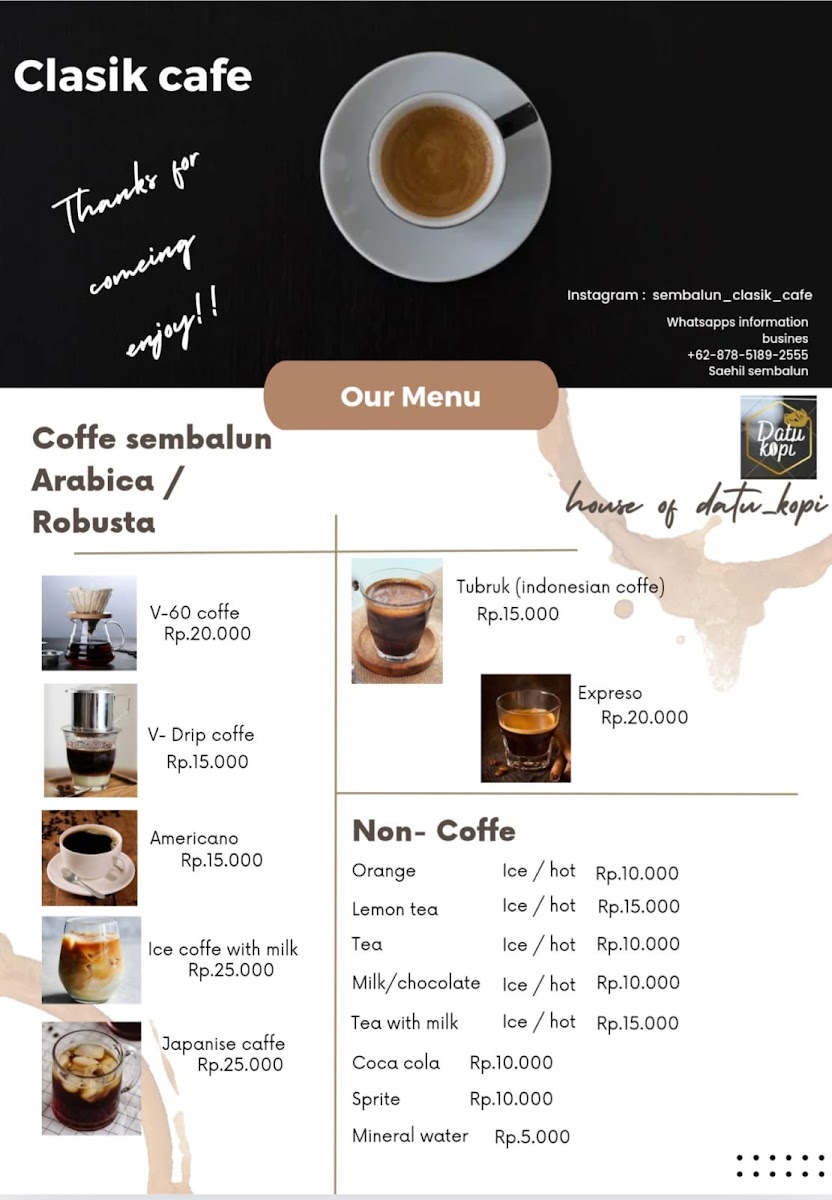 Sembalun Clasik cafe Photo Menu 4