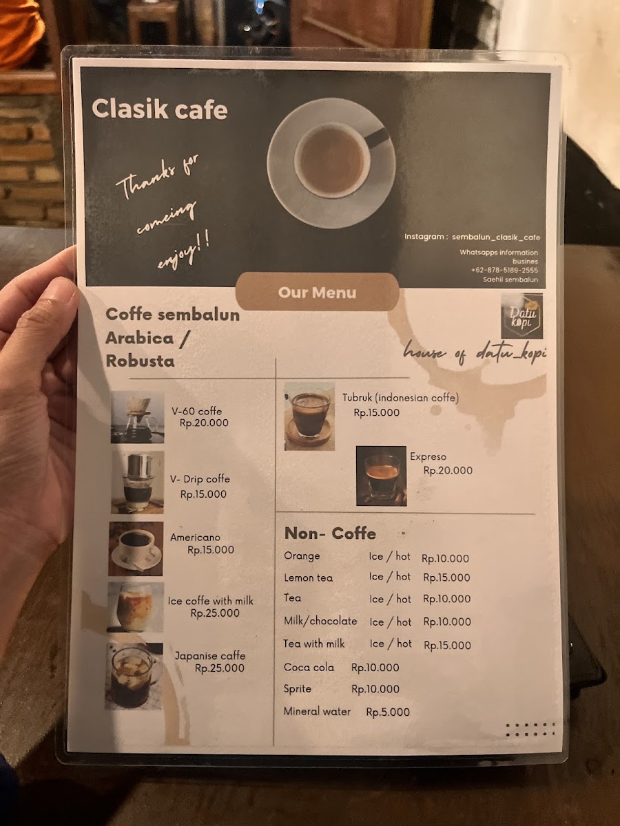 Sembalun Clasik cafe Photo Menu 6