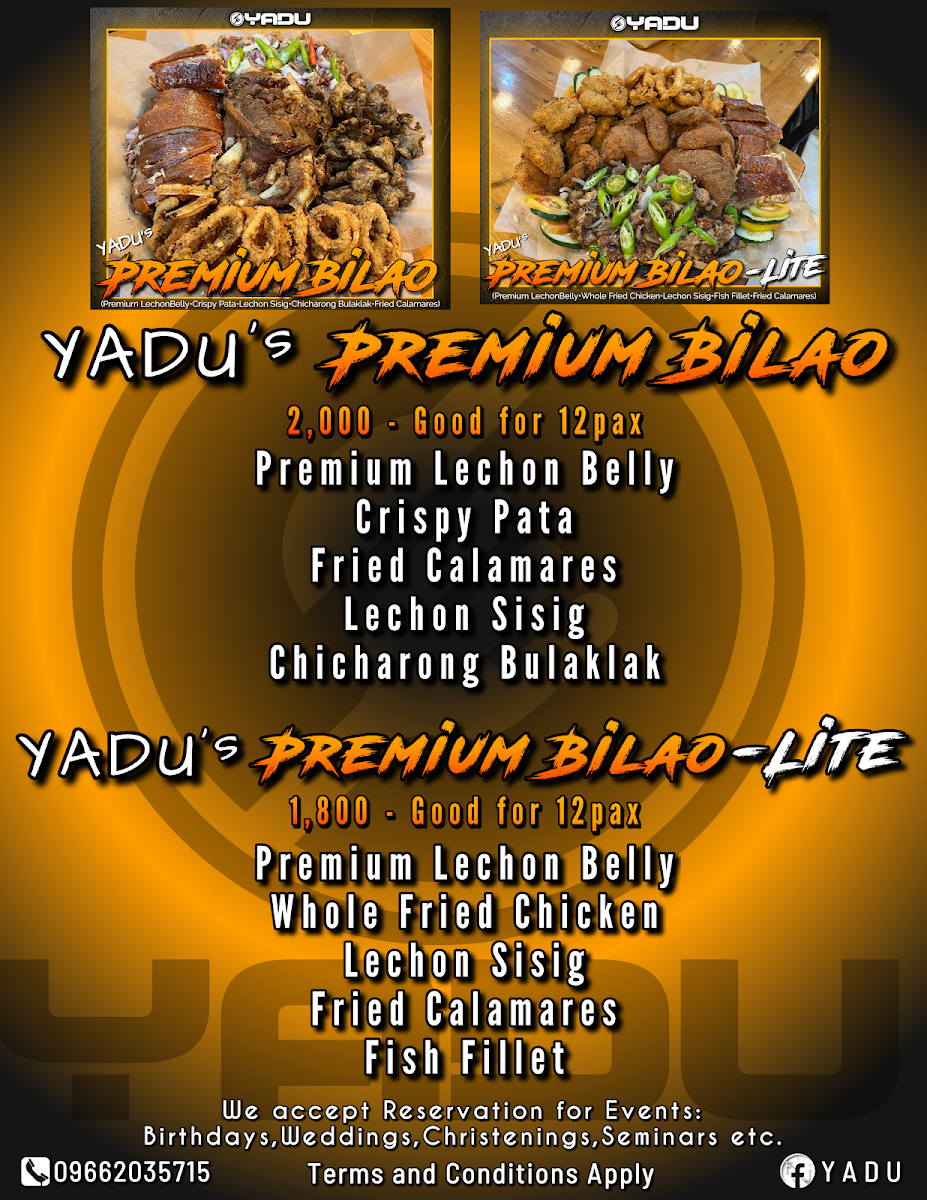 YADU Restaurant Photo Menu 1