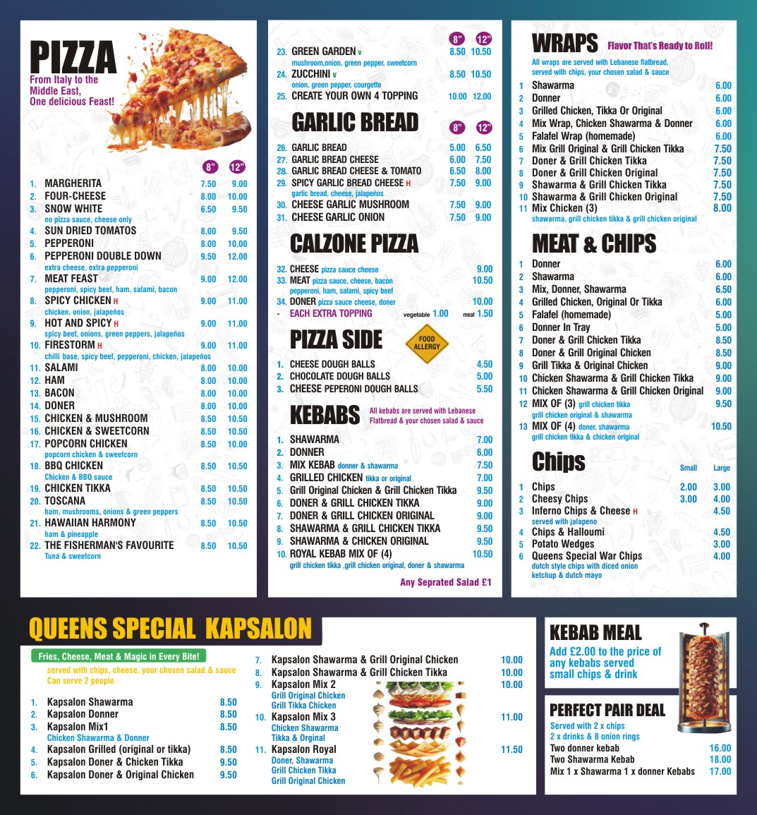 Queens Food Photo Menu 1