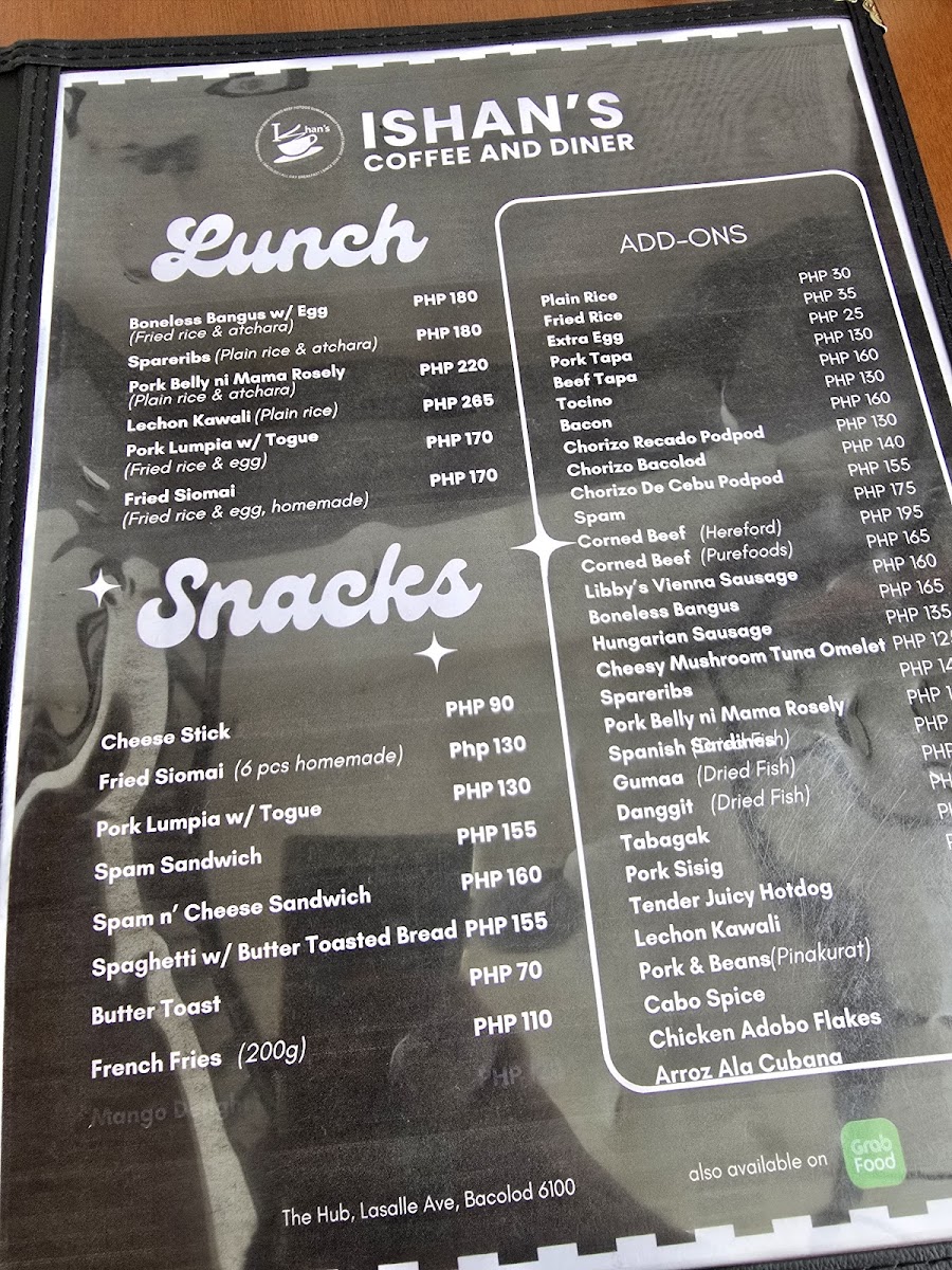 Ishan's Coffee and Diner Photo Menu 1