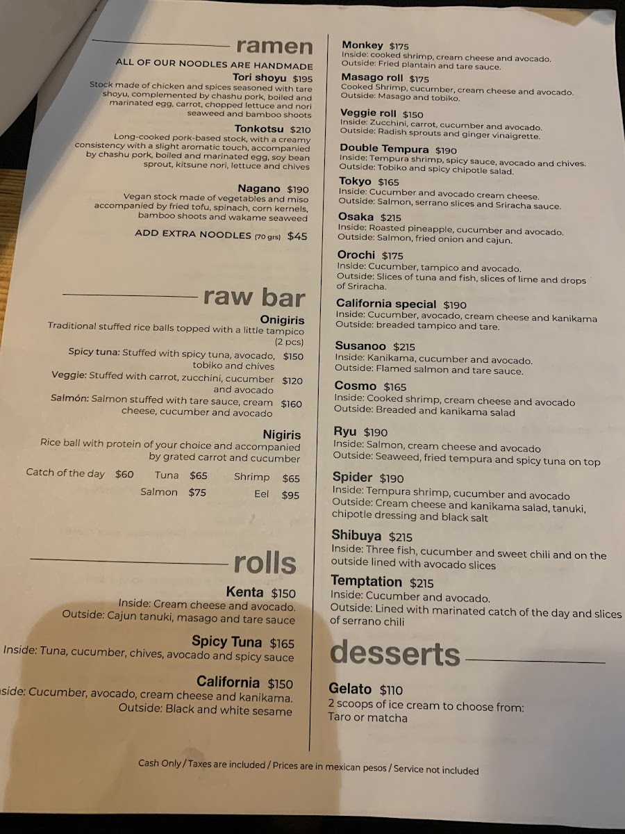 Kenta Japanese Food Photo Menu 2