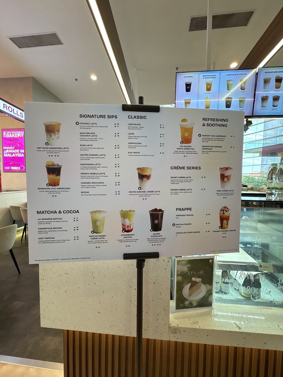 Just Good Coffee - IOI City Mall Photo Menu 1