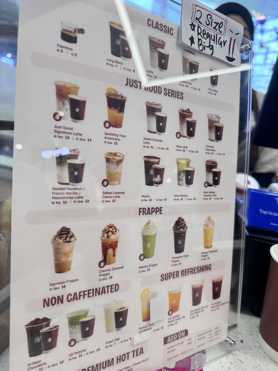 Just Good Coffee - IOI City Mall Photo Menu 3