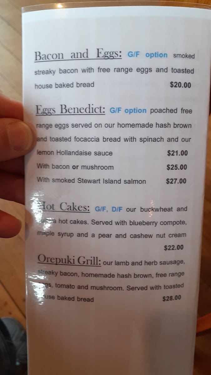 Orepuki Beach Cafe Photo Menu 3