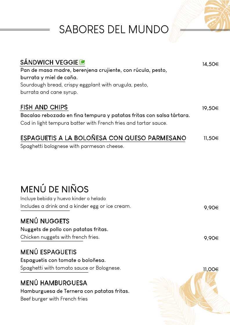 Restaurante Tango - Playa La Fossa Photo Menu 7