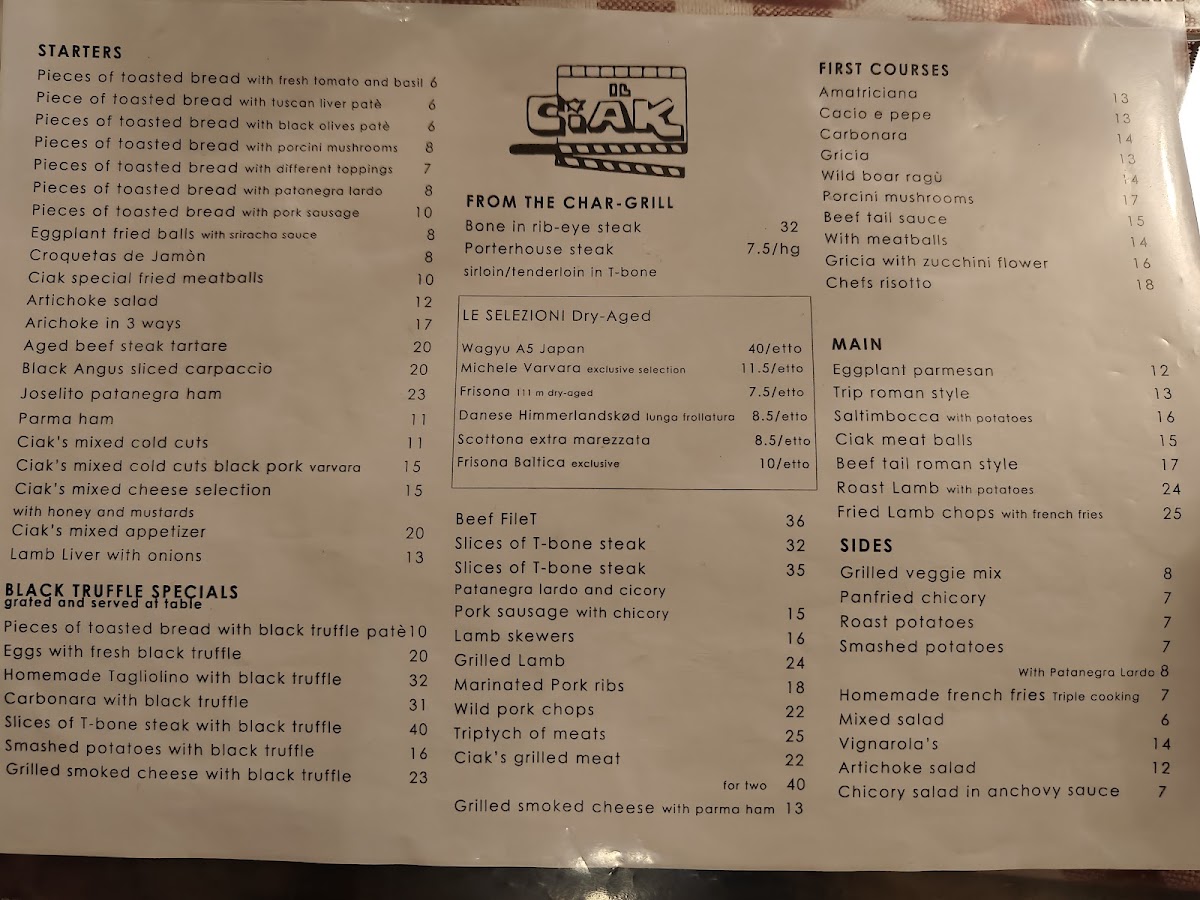 Ristorante Il Ciak Photo Menu 1