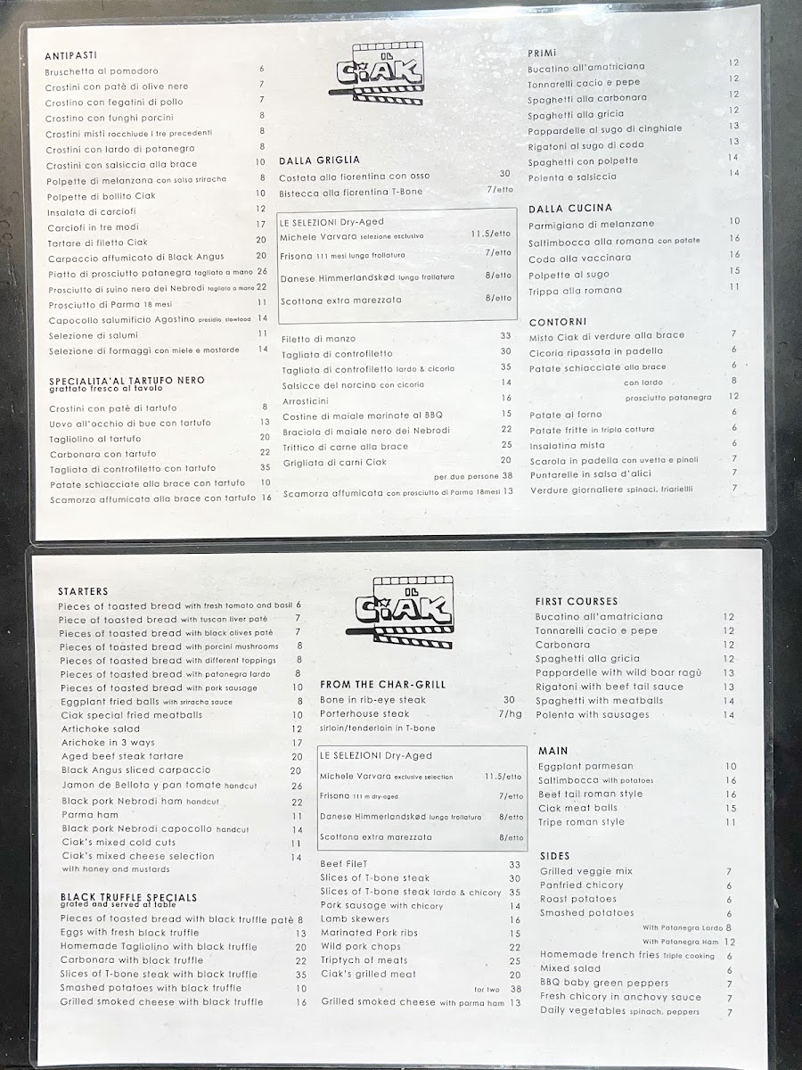 Ristorante Il Ciak Photo Menu 2