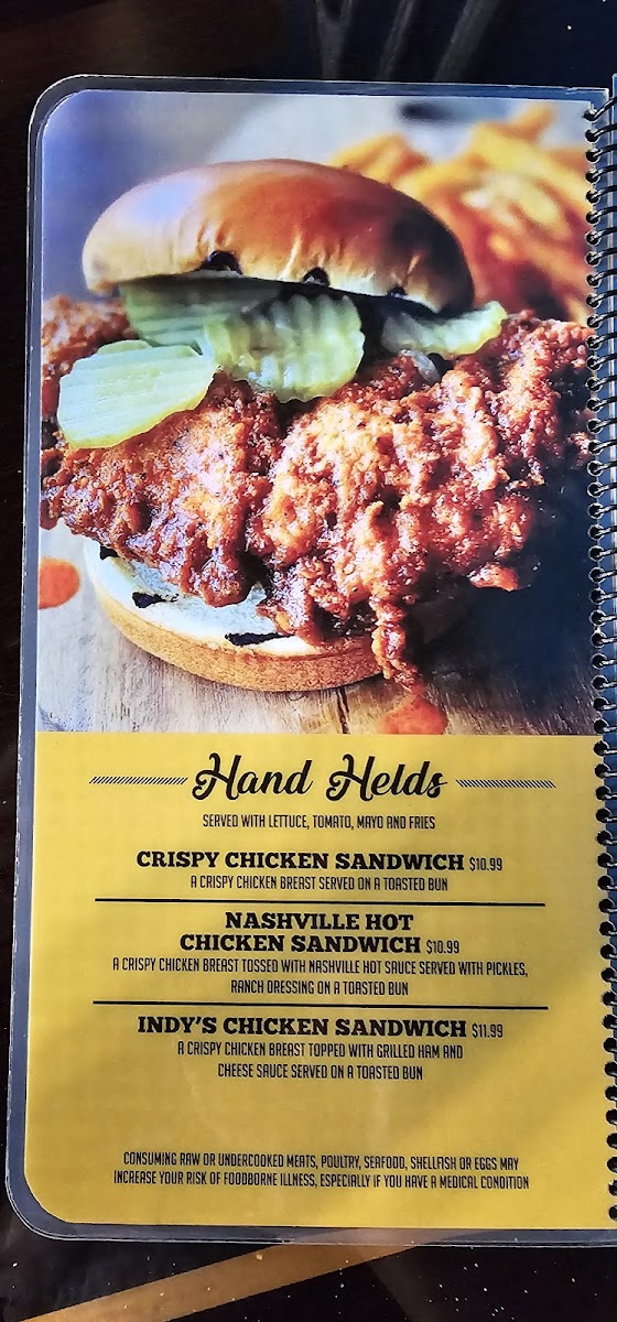 Indy’s burger joint (Camby ) Photo Menu 7
