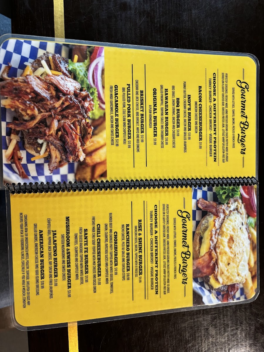 Indy’s burger joint (Camby ) Photo Menu 9