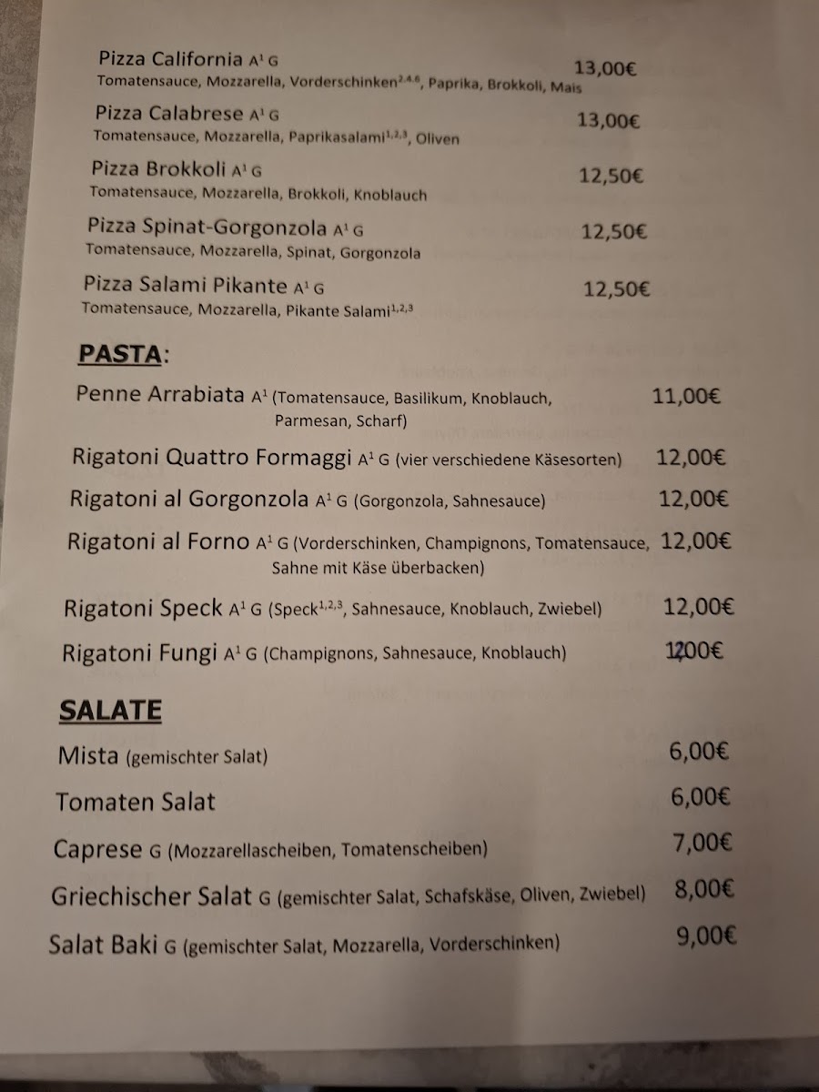 Baki's Pizza Photo Menu 1