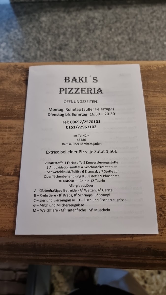 Baki's Pizza Photo Menu 8