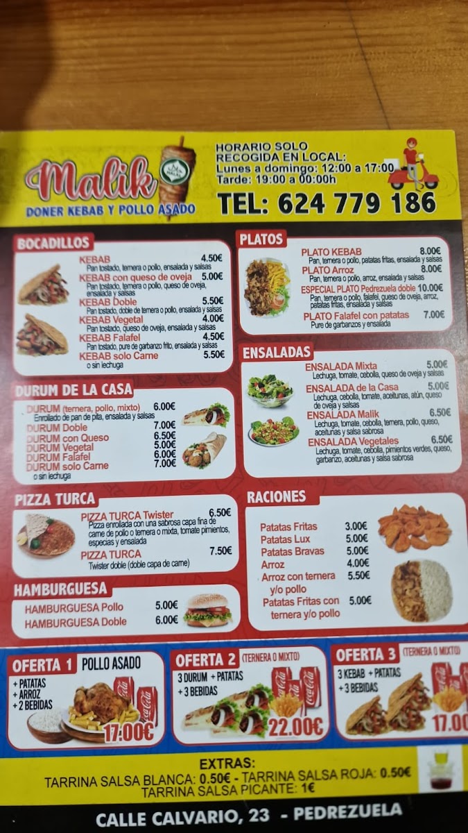 Malik doner kebab Photo Menu 2