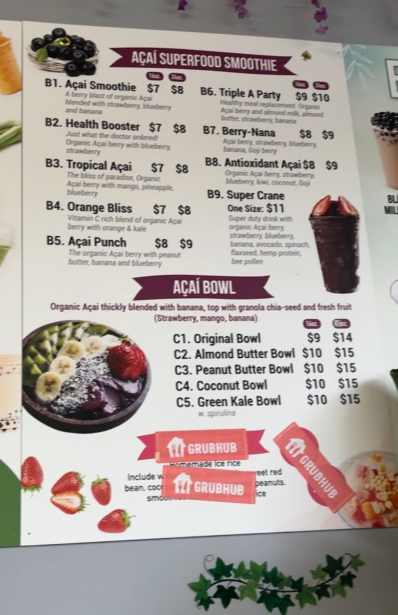 Vela Juice Bar Photo Menu 2