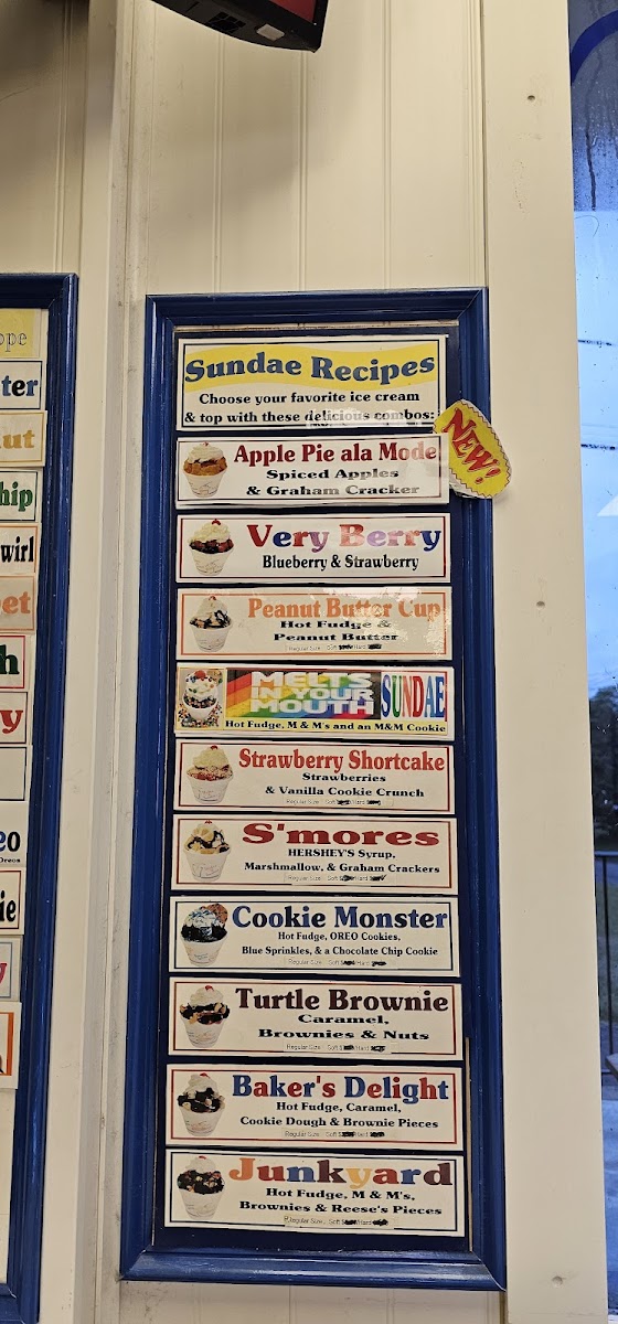 The Ice Cream Shoppe Photo Menu 2