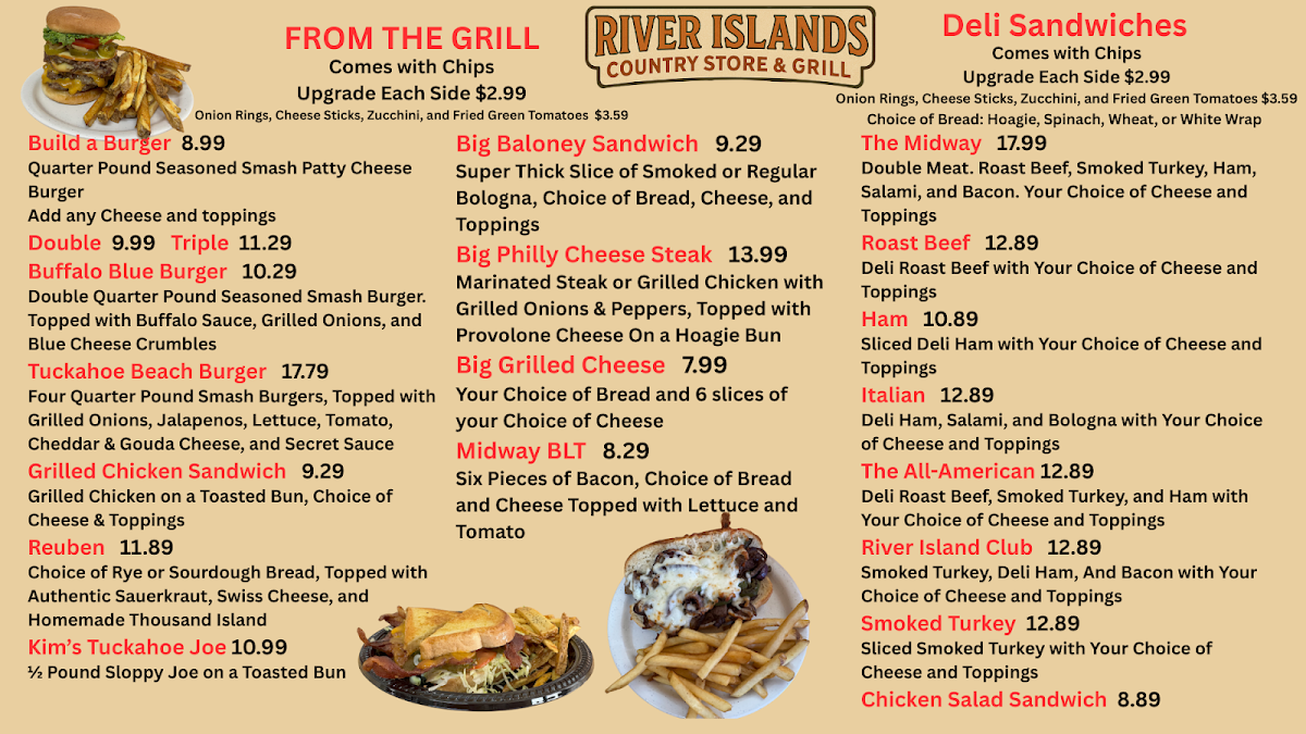 River Islands Country Store & Grill Photo Menu 1
