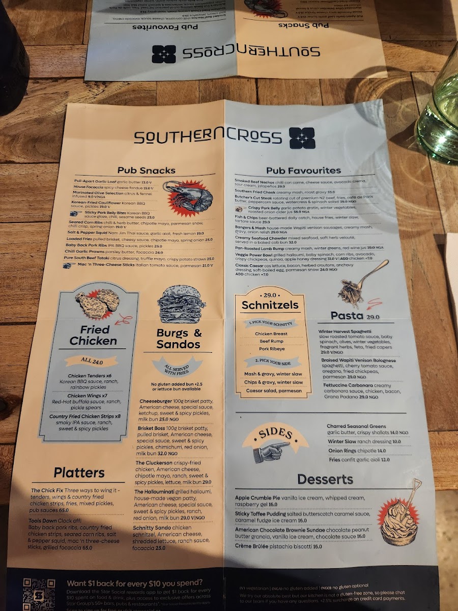Southern Cross Garden Bar Restaurant Photo Menu 2