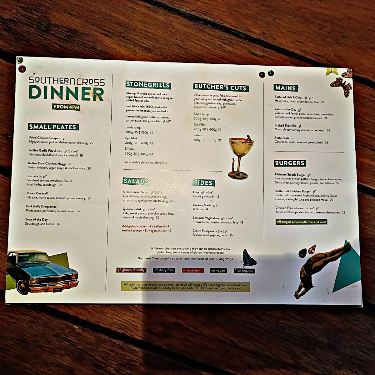 Southern Cross Garden Bar Restaurant Photo Menu 5