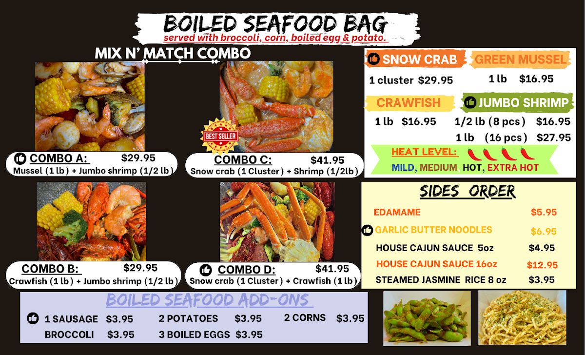 Cajun Seafood Co. Photo Menu 1