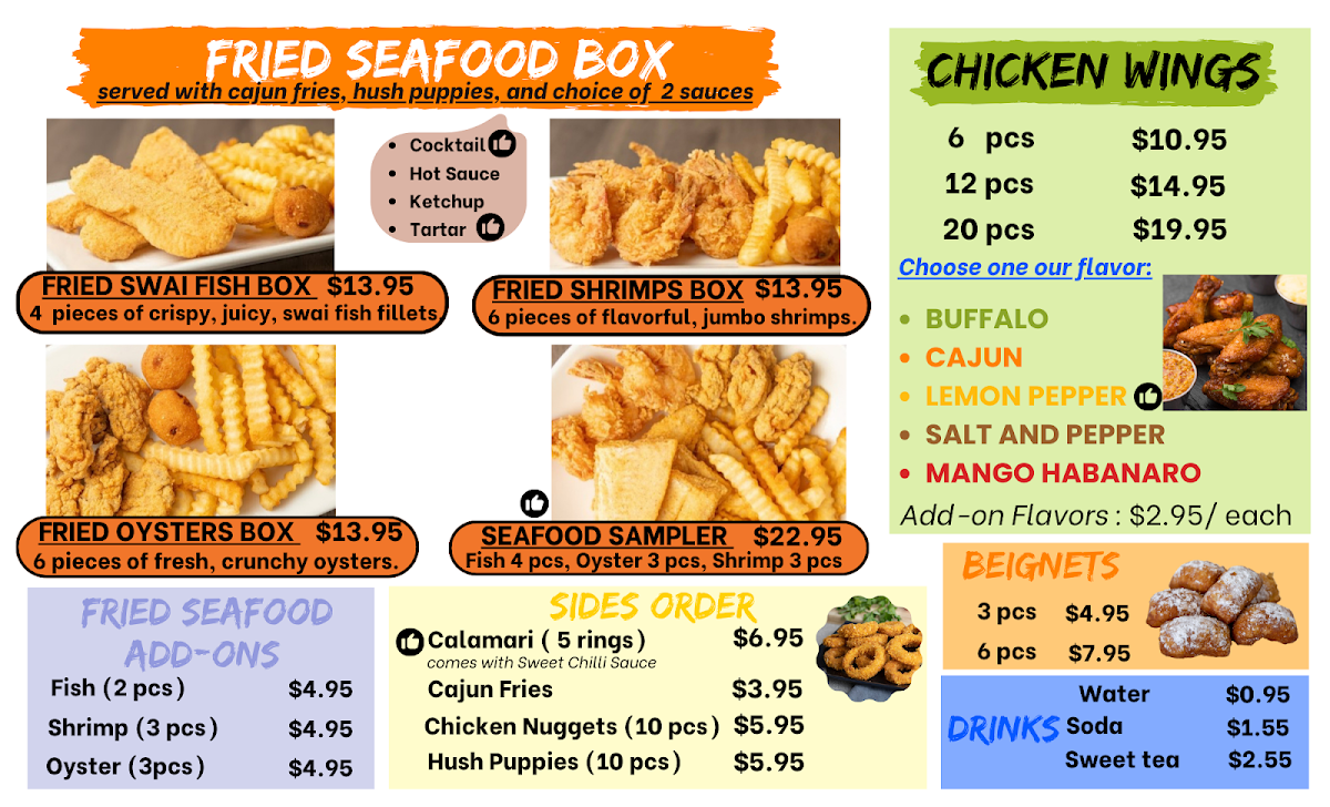 Cajun Seafood Co. Photo Menu 2