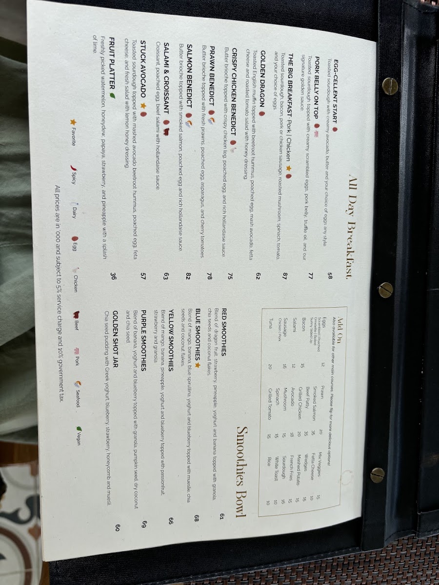 Golden Brunch & Eatery Photo Menu 1