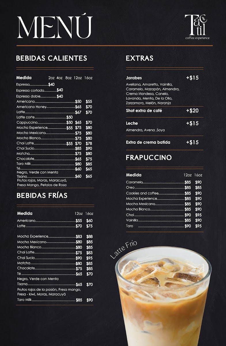 TACTIL COFFEE EXPERIENCE SIGLO XXI Photo Menu 1