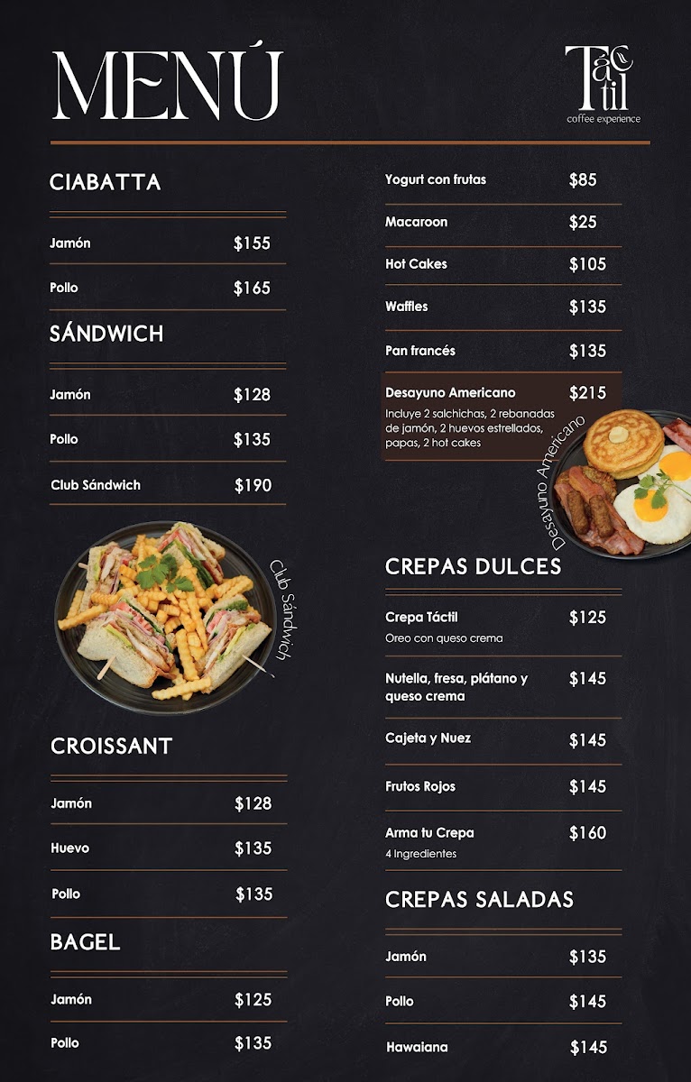 TACTIL COFFEE EXPERIENCE SIGLO XXI Photo Menu 2