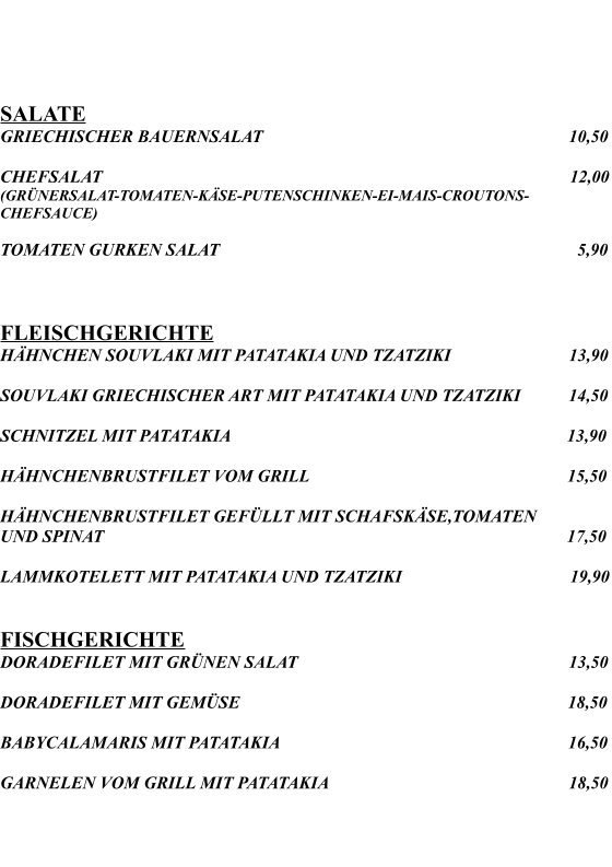 Laki im Club am Rhein e.V. Mediterrane Griechische Küche Photo Menu 1