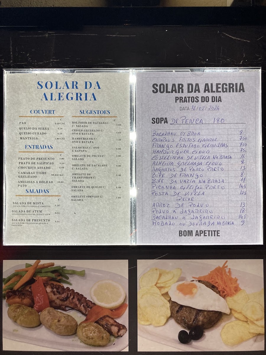 Restaurante Solar da Alegria Photo Menu 1