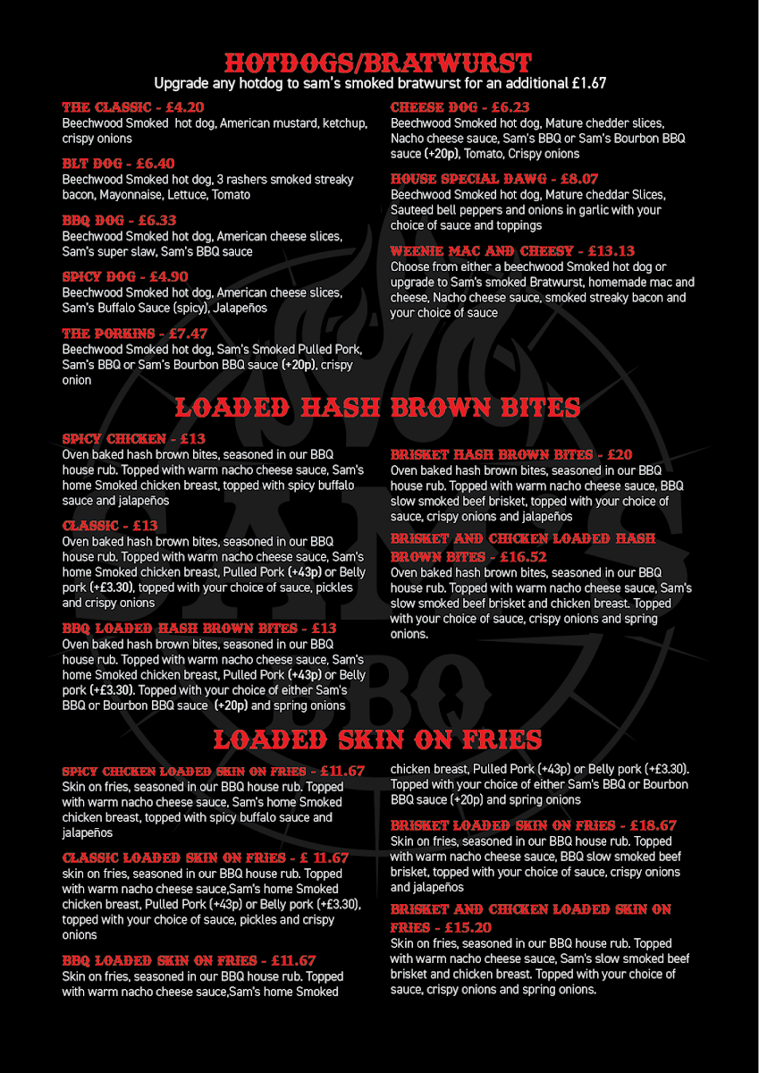 Sam's BBQ Photo Menu 2