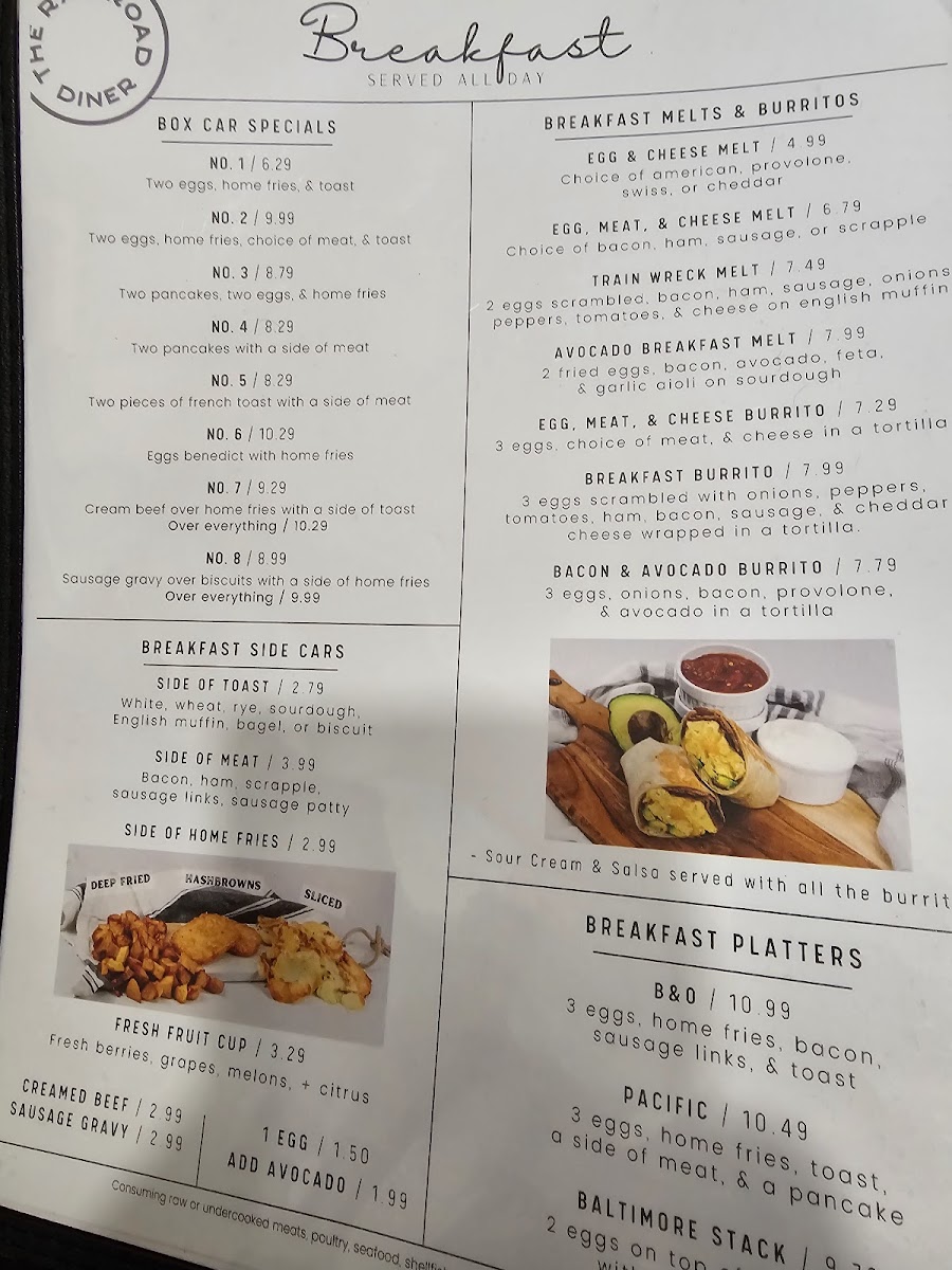 Richland Railroad Diner Photo Menu 6
