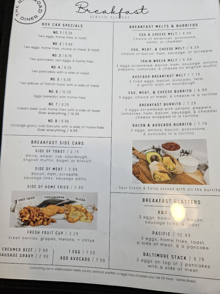 Richland Railroad Diner Photo Menu 9