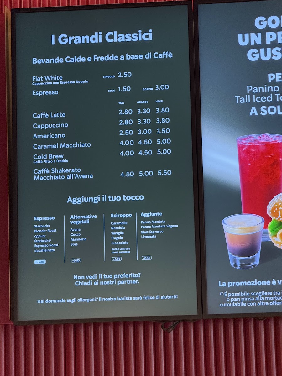 Starbucks - Venezia Rialto Photo Menu 3