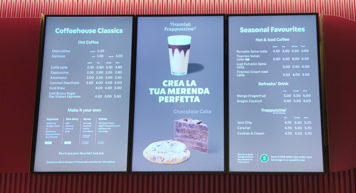 Starbucks - Venezia Rialto Photo Menu 4