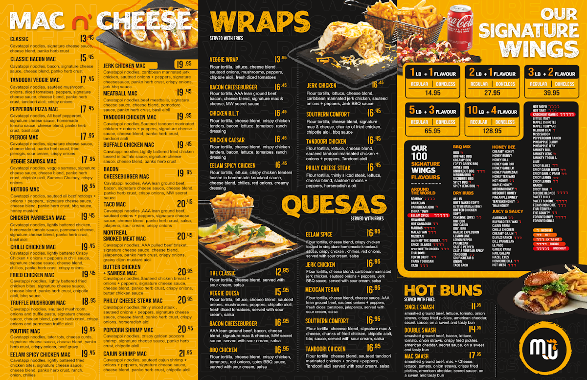 Mac N' Wings Photo Menu 1
