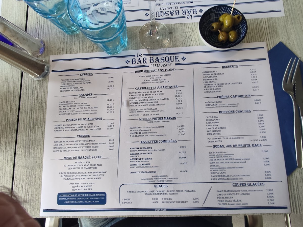 Bar Basque Capbreton Photo Menu 5
