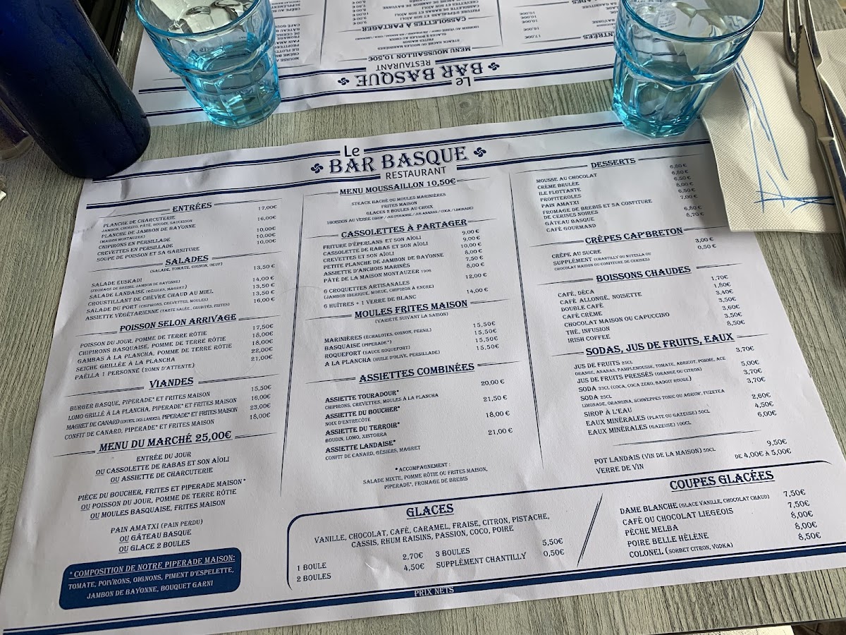 Bar Basque Capbreton Photo Menu 6