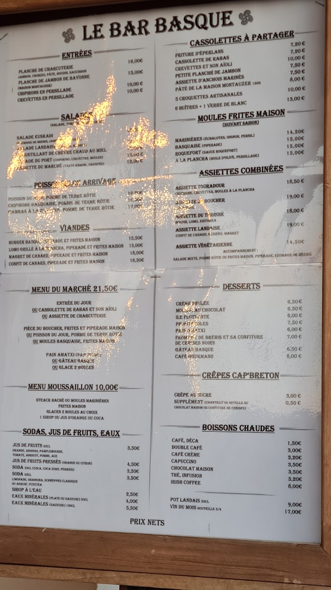 Bar Basque Capbreton Photo Menu 7