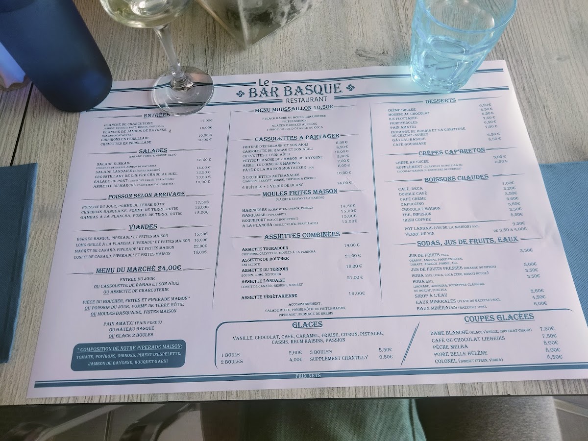 Bar Basque Capbreton Photo Menu 8