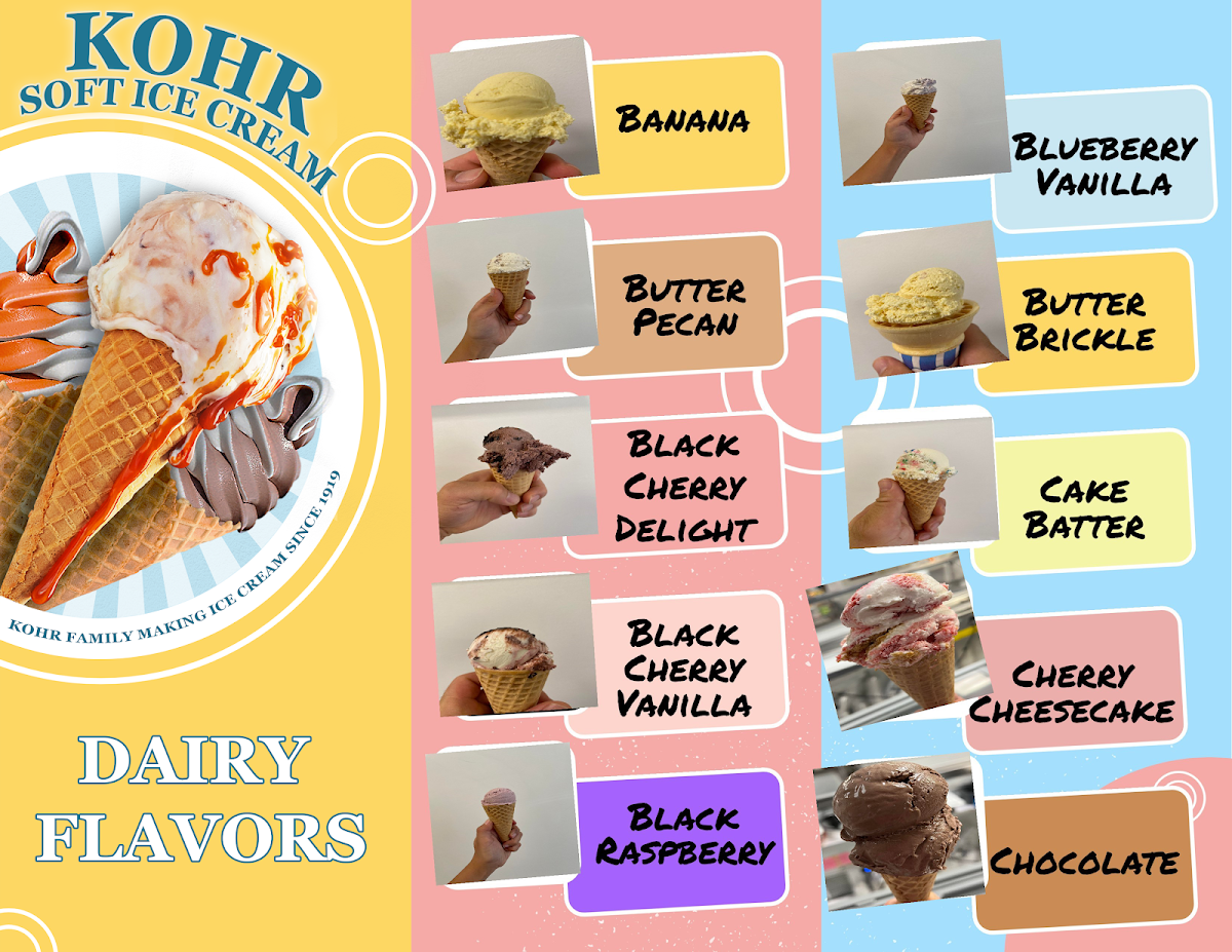 Kohr Soft Ice Cream Photo Menu 6
