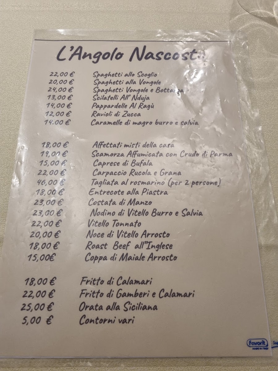 Trattoria L'angolo Nascosto Photo Menu 1