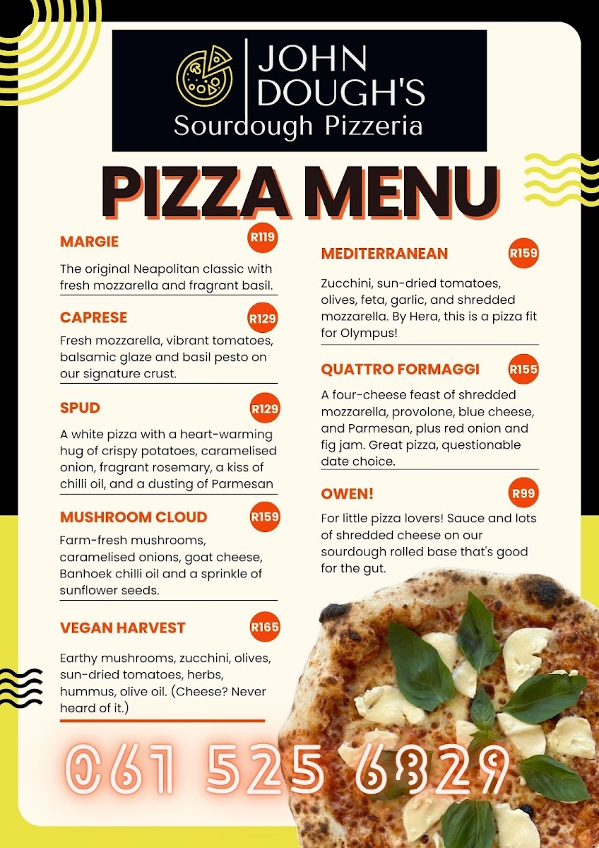 John Dough's Sourdough Pizzeria, Linden Photo Menu 1