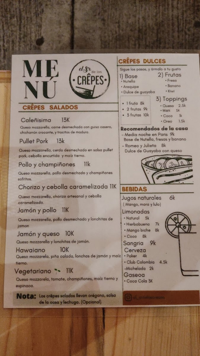 El Sr de los Crepes Photo Menu 3