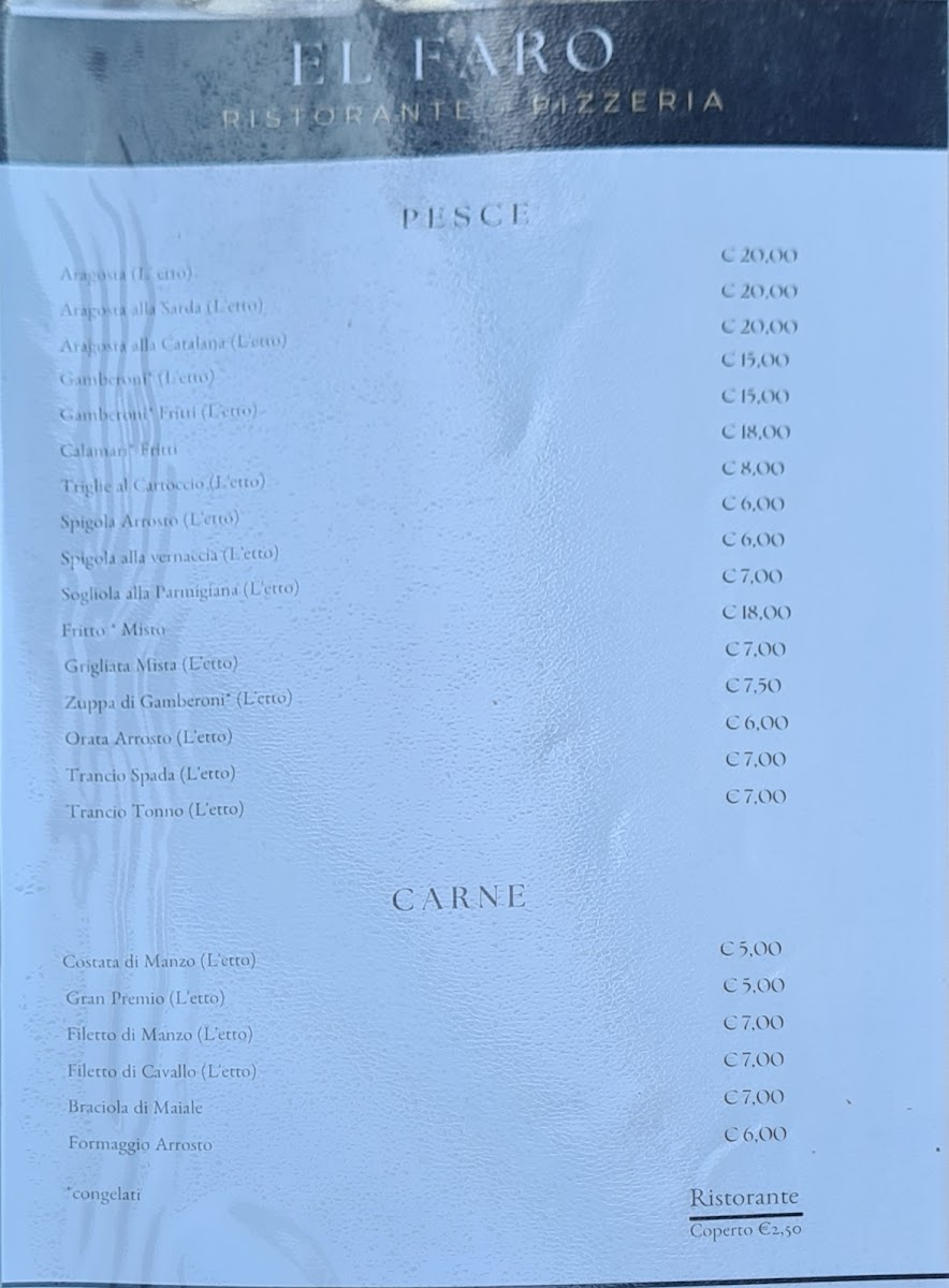 El Faro Photo Menu 2
