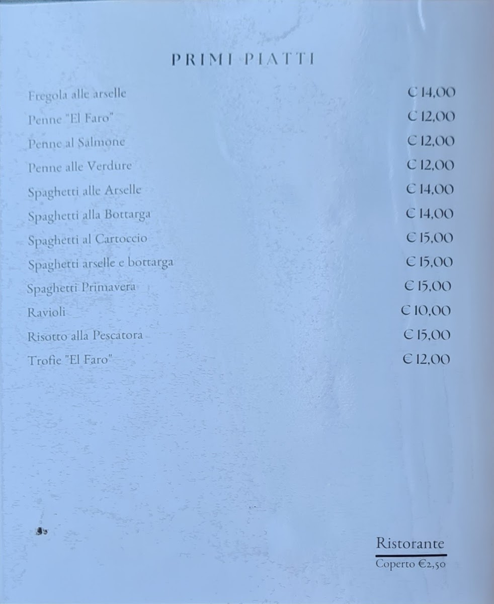 El Faro Photo Menu 5