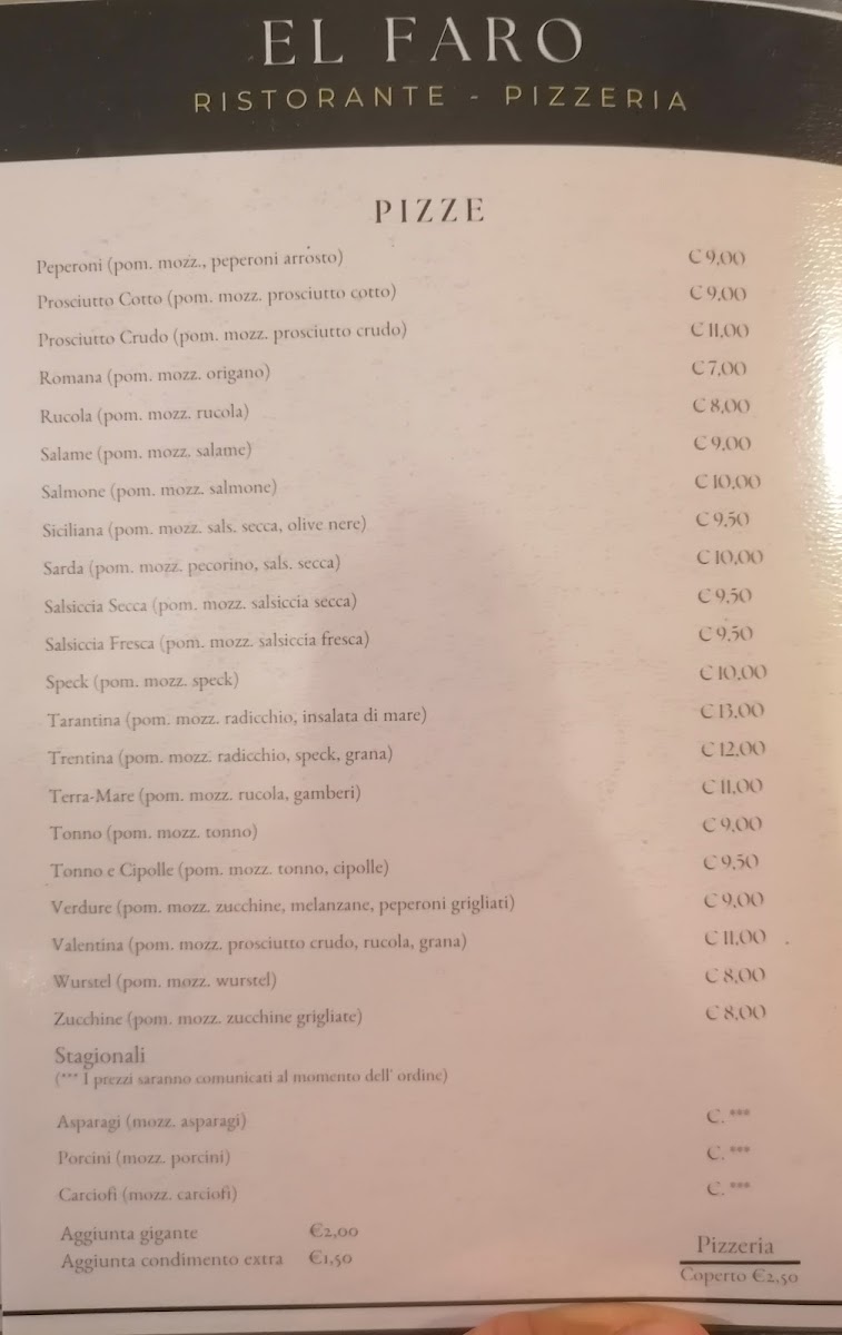 El Faro Photo Menu 7